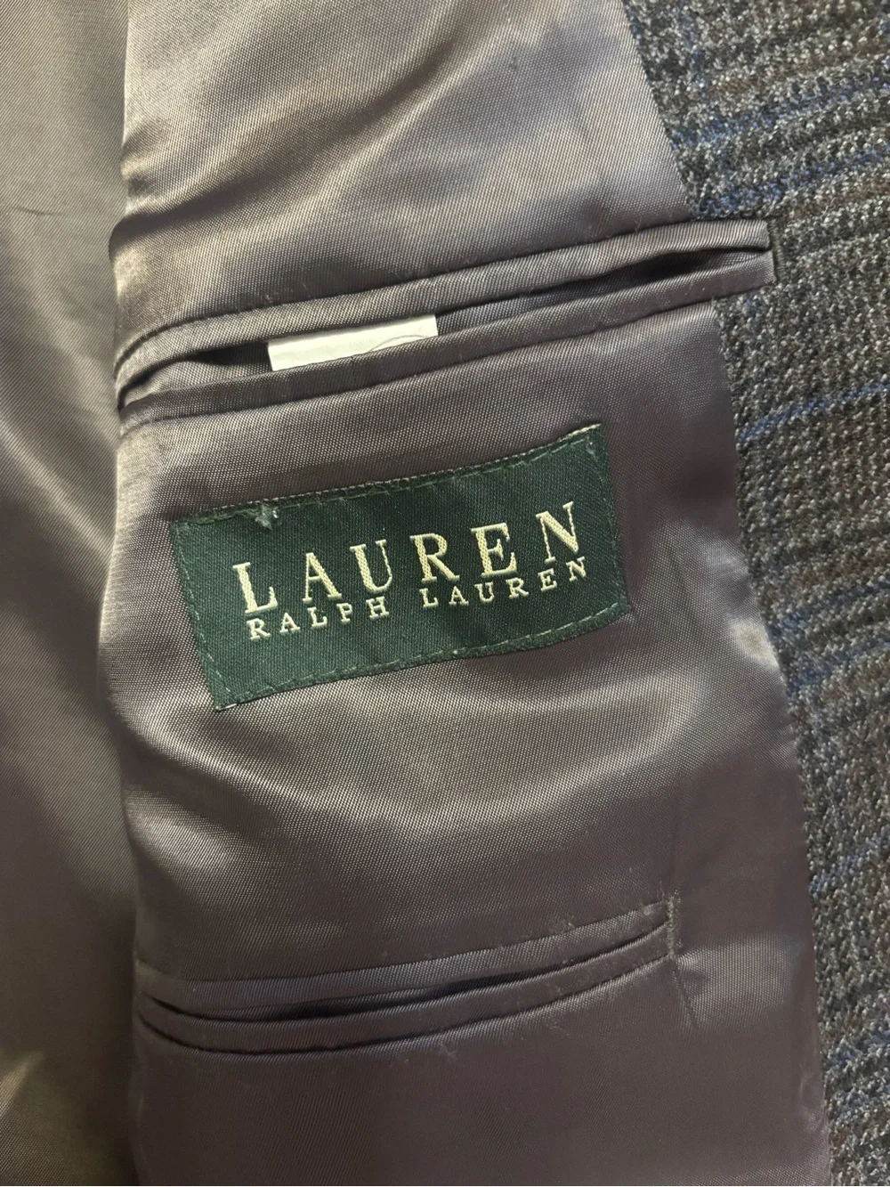 Lauren Ralph Lauren Men's Dark Gray CheckTwo-Button Wool Sport Coat 54R